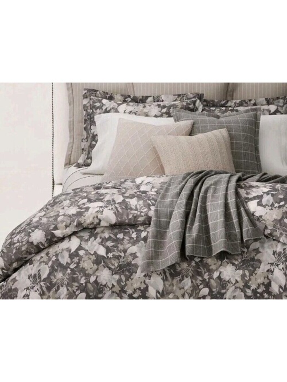 RALPH LAUREN AVERY Full/queen DUVET COVER CHARCOAL HEATHER BNIP $500 BEAUTIFUL
